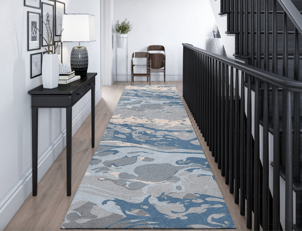 blue rug
