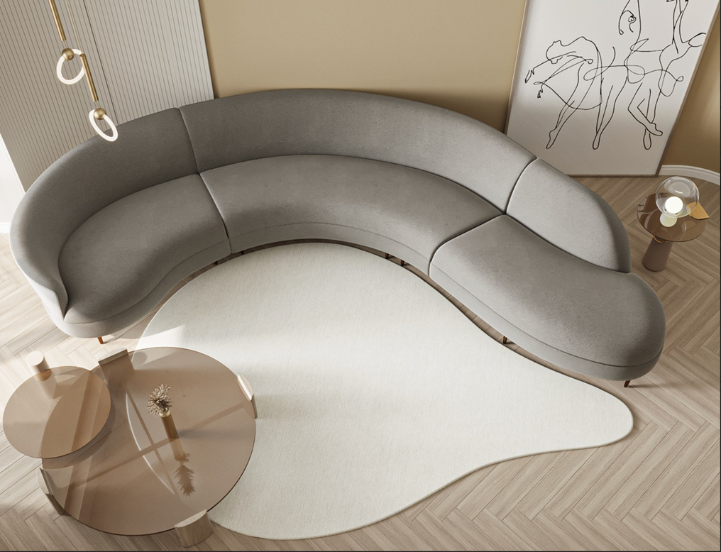 Oval custom rug
